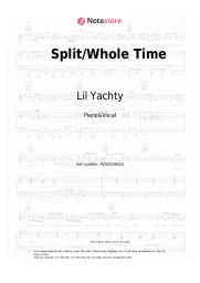 Sheet music, chords Lil Yachty - Split/Whole Time