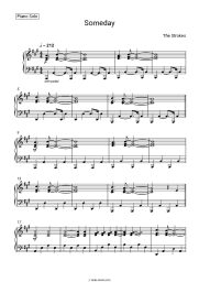 Sheet music, chords The Strokes - Someday