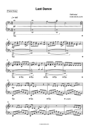 Sheet music, chords Stefania - Last Dance