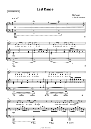 Sheet music, chords Stefania - Last Dance