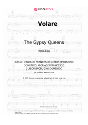 Sheet music, chords The Gypsy Queens - Volare