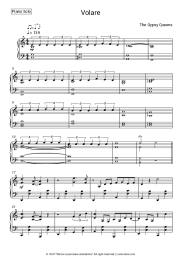 Sheet music, chords The Gypsy Queens - Volare