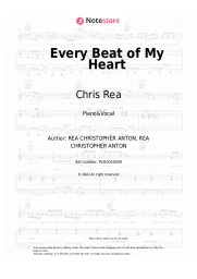 Sheet music, chords Chris Rea - Every Beat of My Heart
