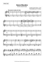 Sheet music, chords Camille Saint-Saens - Danse macabre, Op. 40