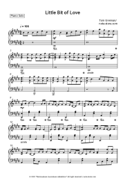 Sheet music, chords Tom Grennan - Little Bit of Love