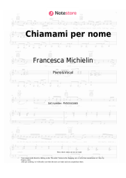 Sheet music, chords Francesca Michielin, Fedez - Chiamami per nome
