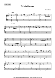 Sheet music, chords Nick Jonas - This Is Heaven