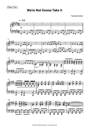 Sheet music, chords Twisted Sister - We're Not Gonna Take it