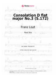Sheet music, chords Franz Liszt  - Consolation D flat major No.3 (S.172)