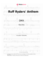 Sheet music, chords DMX - Ruff Ryders' Anthem