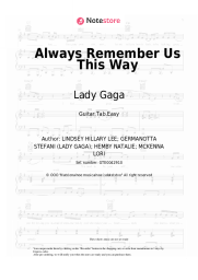 Sheet music, chords Lady Gaga - Always Remember Us This Way