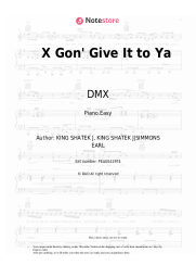 Sheet music, chords DMX - X Gon' Give It to Ya