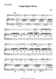 Sheet music, chords DMX - X Gon' Give It to Ya