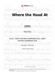 Sheet music, chords DMX - Where the Hood At