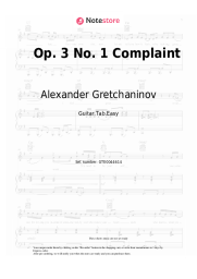 undefined Alexander Gretchaninov - Op. 3 No. 1 Complaint