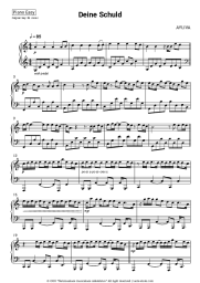 Sheet music, chords AYLIVA - Deine Schuld