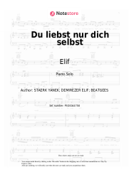 Sheet music, chords Elif - Du liebst nur dich selbst