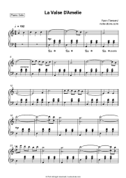 Sheet music, chords Yann Tiersen - La Valse D'Amelie
