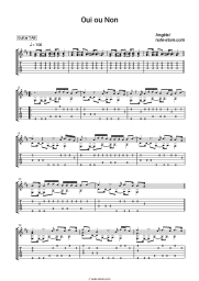 Sheet music, chords Angèle - Oui ou Non
