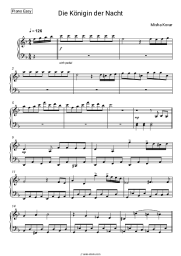 Sheet music, chords Misha Kovar, Wolfgang Amadeus Mozart - Die Königin der Nacht