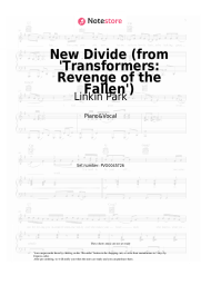 Sheet music, chords Linkin Park - New Divide (from 'Transformers: Revenge of the Fallen')