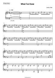 Sheet music, chords Linkin Park - What I've Done (from 'Transformers')