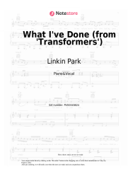 Sheet music, chords Linkin Park - What I've Done (from 'Transformers')