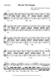 Sheet music, chords Martin Garrix, Bono, The Edge - We Are the People