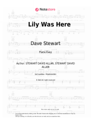 Sheet music, chords Dave Stewart, Candy Dulfer - Lily Was Here