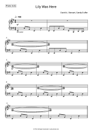 Sheet music, chords Dave Stewart, Candy Dulfer - Lily Was Here