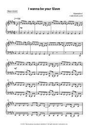 Sheet music, chords Måneskin - I Wanna Be Your Slave