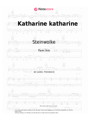 Sheet music, chords Steinwolke - Katharine katharine