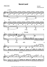 Sheet music, chords Sandra - Secret Land