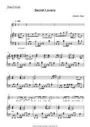 Sheet music, chords Atlantic Starr - Secret Lovers