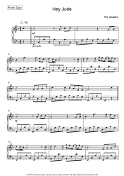 Sheet music, chords The Beatles - Hey Jude