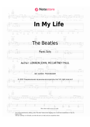Sheet music, chords The Beatles - In My Life