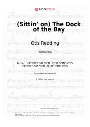 Sheet music, chords Otis Redding - (Sittin’ on) The Dock of the Bay