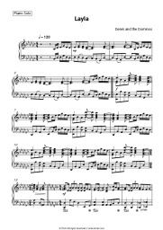 Sheet music, chords Derek and the Dominos - Layla