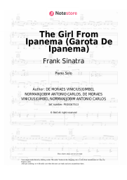 Sheet music, chords Frank Sinatra, Antonio Carlos Jobim - The Girl From Ipanema (Garota De Ipanema)