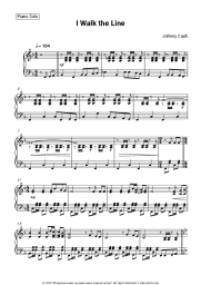 Sheet music, chords Johnny Cash - I Walk the Line