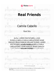 Sheet music, chords Camila Cabello, Swae Lee - Real Friends