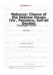 Sheet music, chords Giuseppe Verdi - Nabucco: Chorus of the Hebrew Slaves (Va', Pensiero, Sull'ali Dorate)