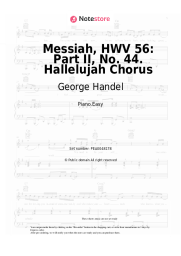 Sheet music, chords George Handel - Messiah, HWV 56: Part II, No. 44. Hallelujah Chorus