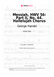 Sheet music, chords George Handel - Messiah, HWV 56: Part II, No. 44. Hallelujah Chorus