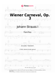 Sheet music, chords Johann Strauss I - Wiener Carneval, Op. 3