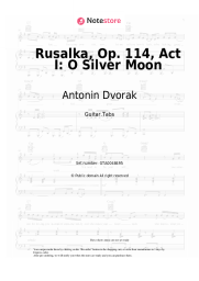 Sheet music, chords Antonin Dvorak - Rusalka, Op. 114, Act I: O Silver Moon