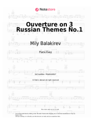 Sheet music, chords Mily Balakirev - Ouverture on 3 Russian Themes No.1