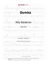 Sheet music, chords Mily Balakirev - Dumka