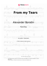 Sheet music, chords Alexander Borodin - From my Tears