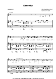 Sheet music, chords Dua Lipa, Silk City - Electricity